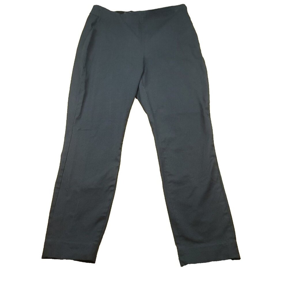 Everlane Womens 12 Pants Navy High‎ Rise The Side Zip Stretch Cotton Work Pant